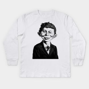 Alfred E. Neuman Retro Kids Long Sleeve T-Shirt